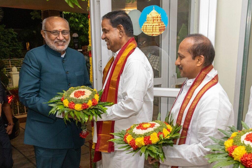 తిరుమలకు చేరుకున్న ఉపరాష్ట్రపతి గౌ|| శ్రీ సి.పి.రాధకృష్ణన్