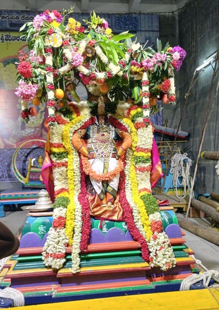 కల్పవృక్ష వాహనంపై పాండురంగ స్వామి అలంకారంలో శ్రీ వేదనారాయణ స్వామి అనుగ్రహం