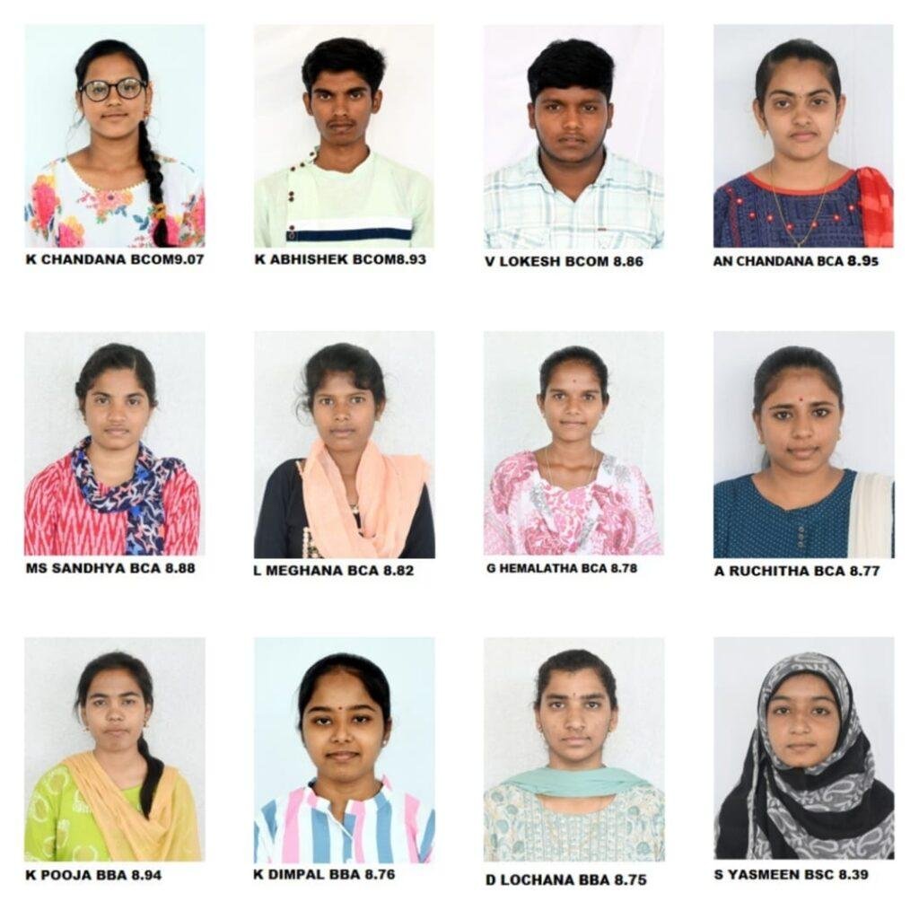 మదర్ థెరిసా డిగ్రీ కళాశాల విద్యార్థుల ప్రభంజనం   ఐదో సెమిస్టర్ ఫలితాల్లో టాపర్ల ఘన విజయం