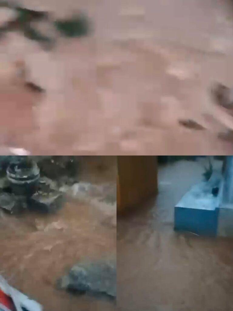 జోరువర్షం తో  బైరెడ్డిపల్లి బి సి కాలనిలో బురదమయం