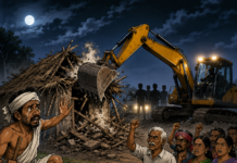గిరిజన రైతు గుడిసె కూల్చివేత కలకలం