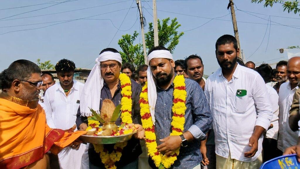 వెడిచర్లలో రూ.40 లక్షలతో మాతమ్మ ఆలయ నిర్మాణానికి భూమిపూజ
