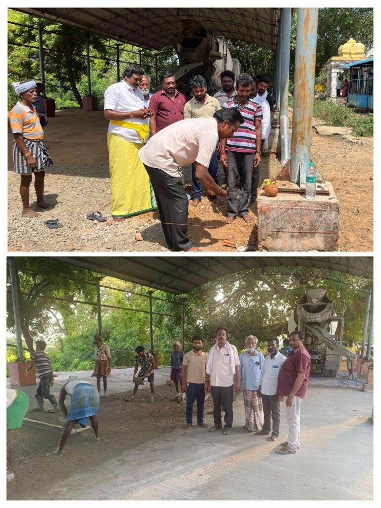 భక్తుల సౌకర్యార్థం రూ.3 లక్షలతో అభివృద్ధి పనులు ప్రారంభం