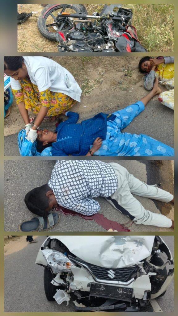 ద్విచక్ర వాహనం కారు ఢీ -ఒకరు మృతి