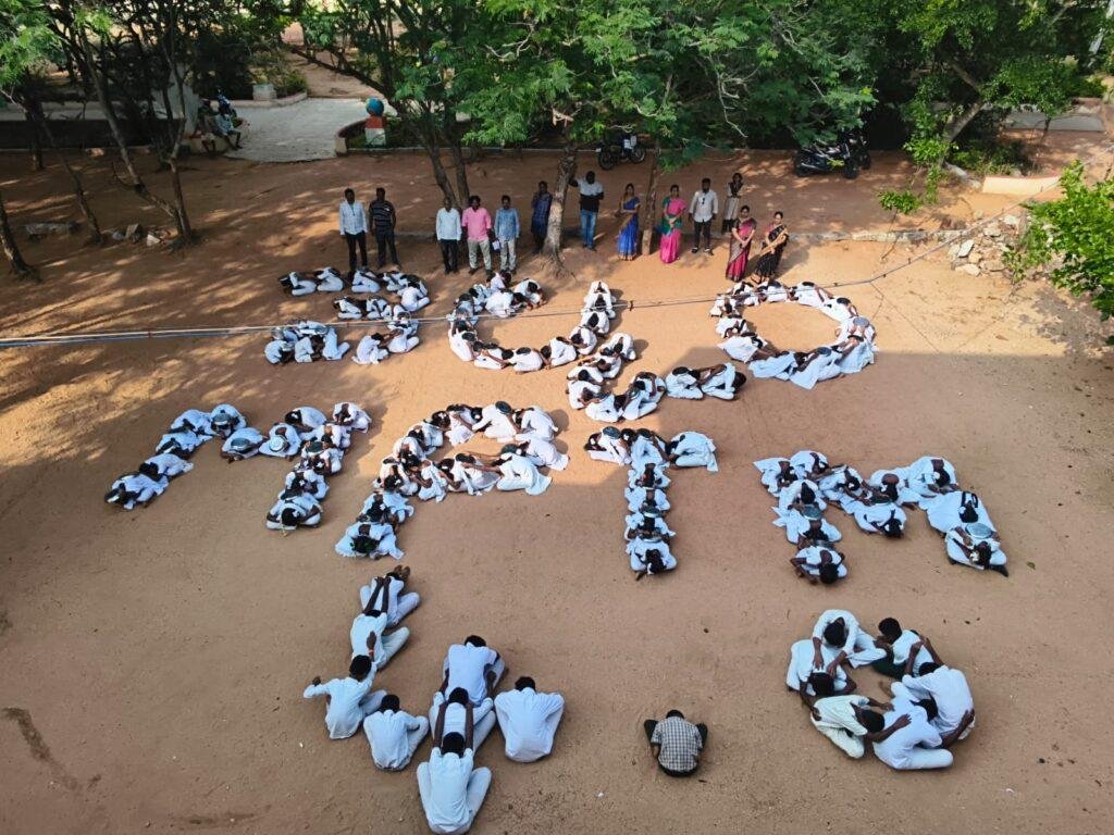 మెగా పేరెంట్స్ టీచర్స్ మీటింగ్ స్వాగత ఏర్పాటు