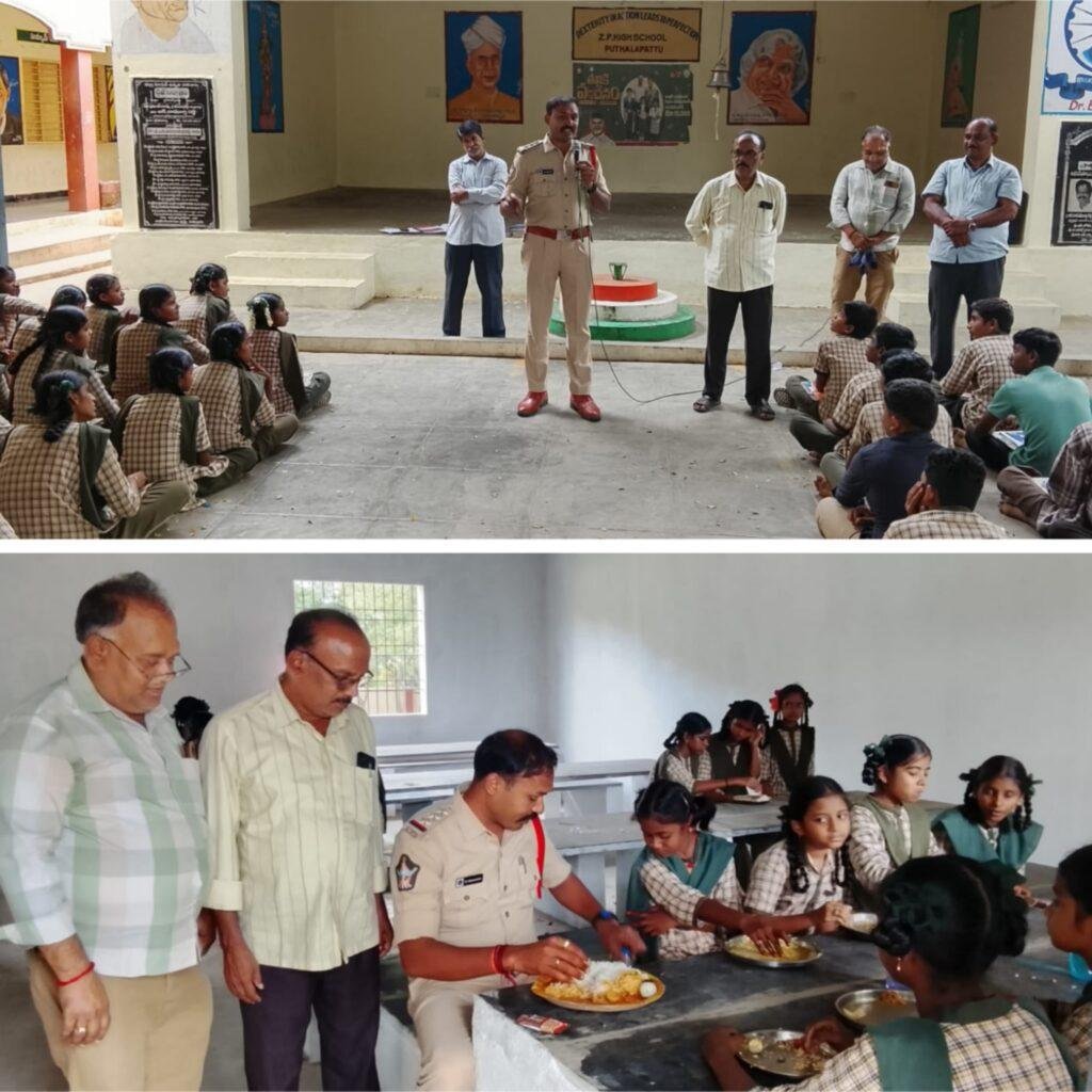 విద్యార్థులకు విద్యార్థి దశ జీవితానికి తొలి అడుగులు  -పూతలపట్టు సీఐ తిమ్మయ్య