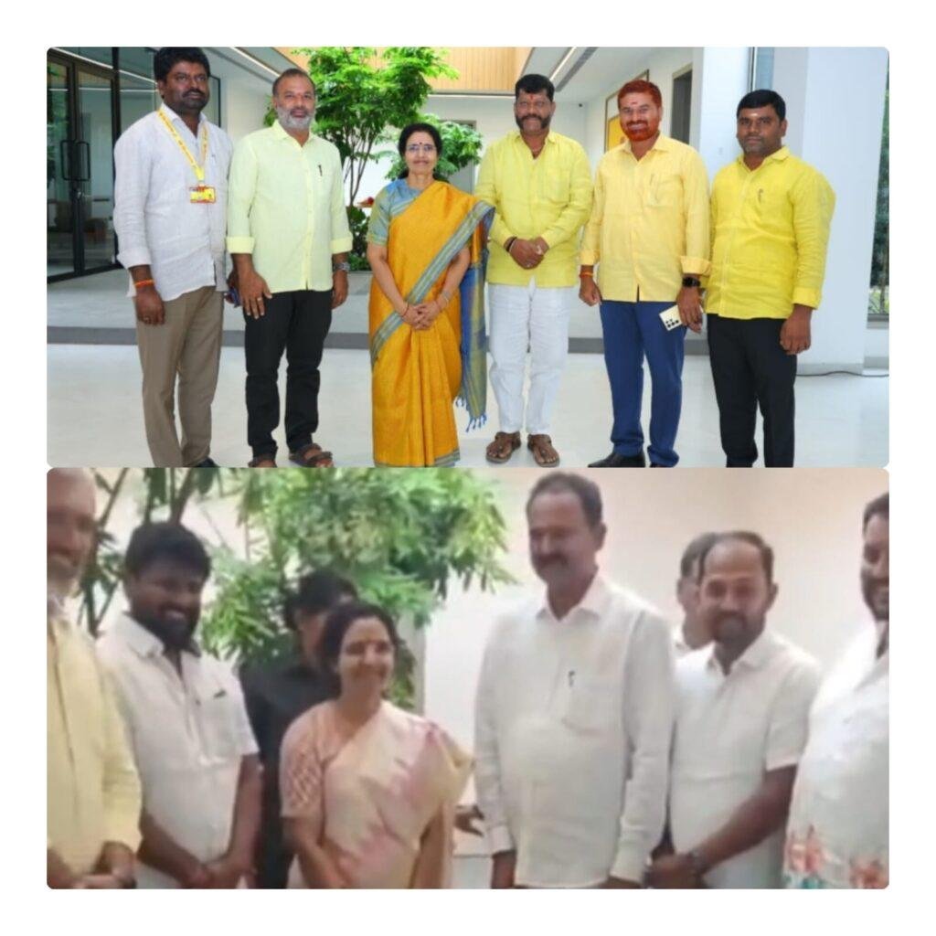 సీఎం సతీమణి నారా భువనేశ్వరి ని కలిసిన టిడిపి నేతలు