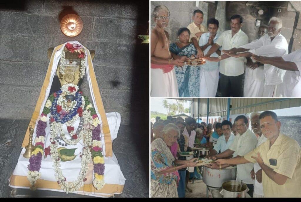 శివాలయంలో పూజలు అన్నదాన కార్యక్రమం