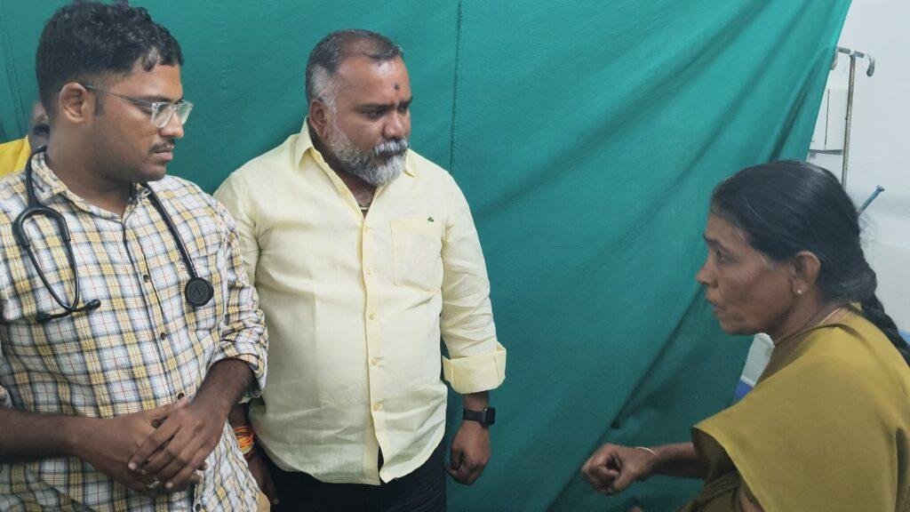 ఏఎస్ఐ జ్యోతిని పరామర్శించిన ఎమ్మెల్యే మురళీమోహన్