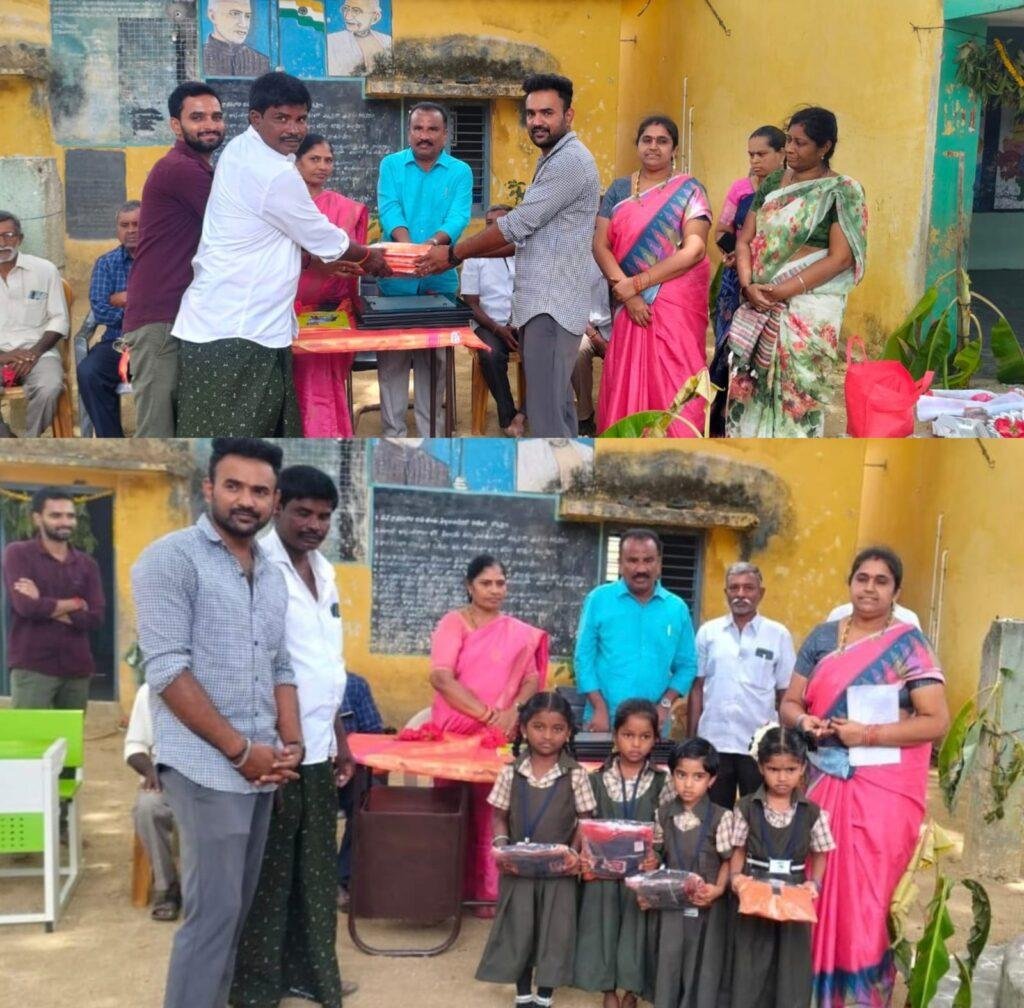 విద్యార్థులకు ప్రత్యేక దుస్తులను దాతలు సహకారం తో పంపిణీ