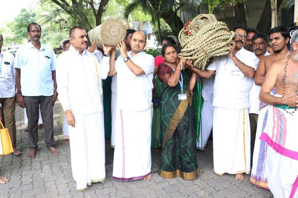 శ్రీవారి బ్రహ్మోత్సవాల దర్భ చాప, తాడు ఊరేగింపు