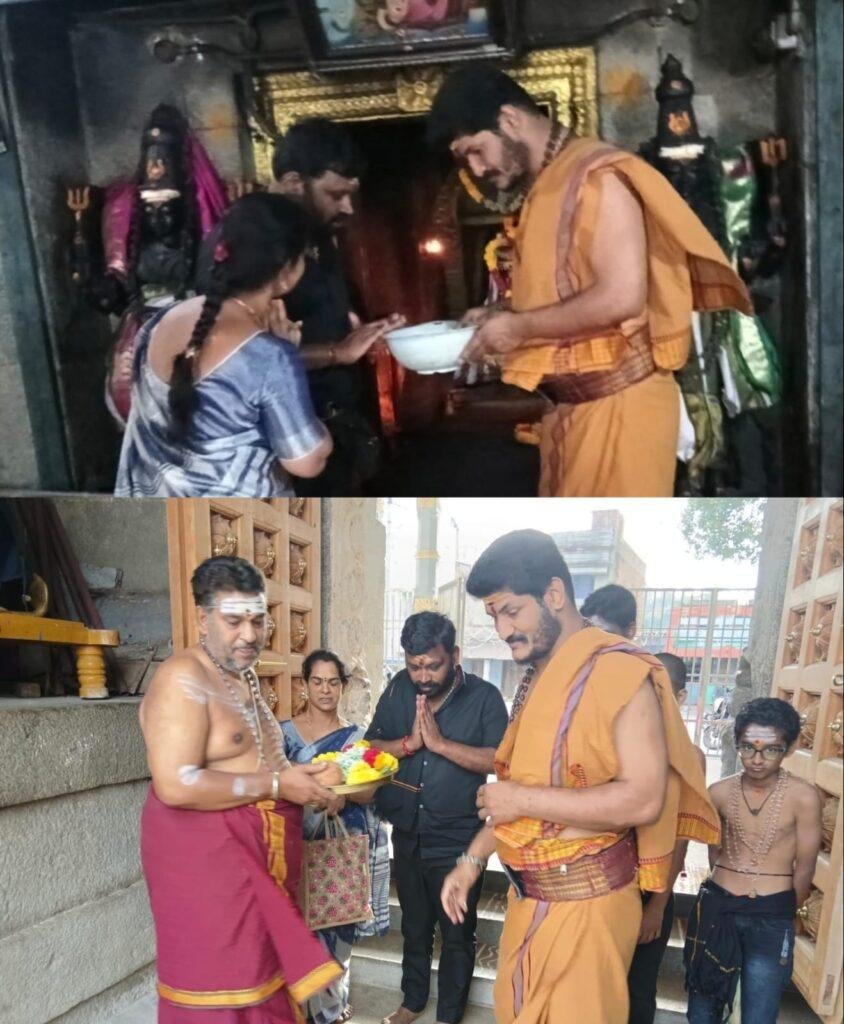 శ్రీ మృత్యుంజయేశ్వర స్వామివారిని దర్శించుకున్న శ్రీరామ్ చినబాబు దంపతులు