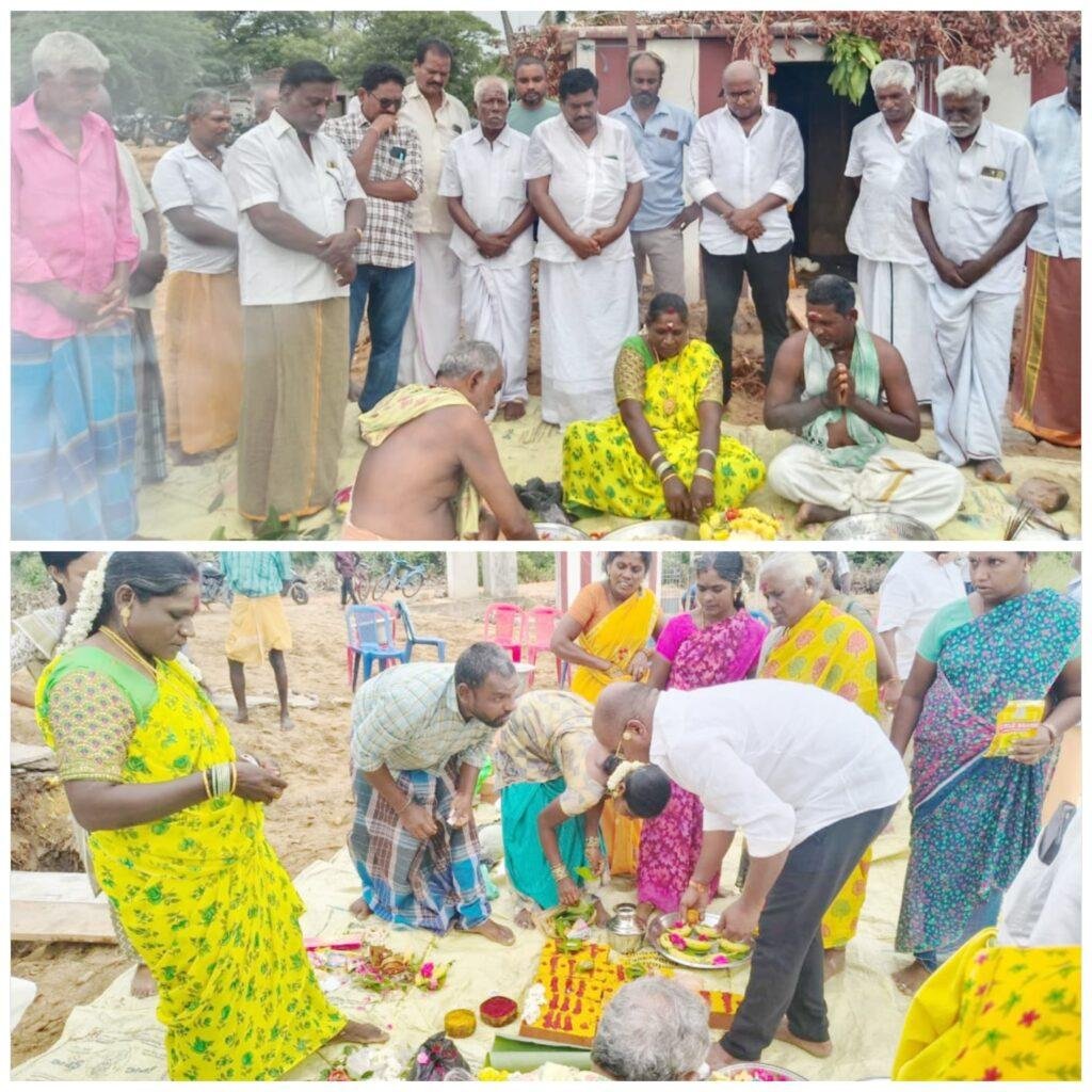 భక్తి ప్రపత్తులతో శ్రీ గంగమ్మ ఆలయ నిర్మాణానికి భూమిపూజ