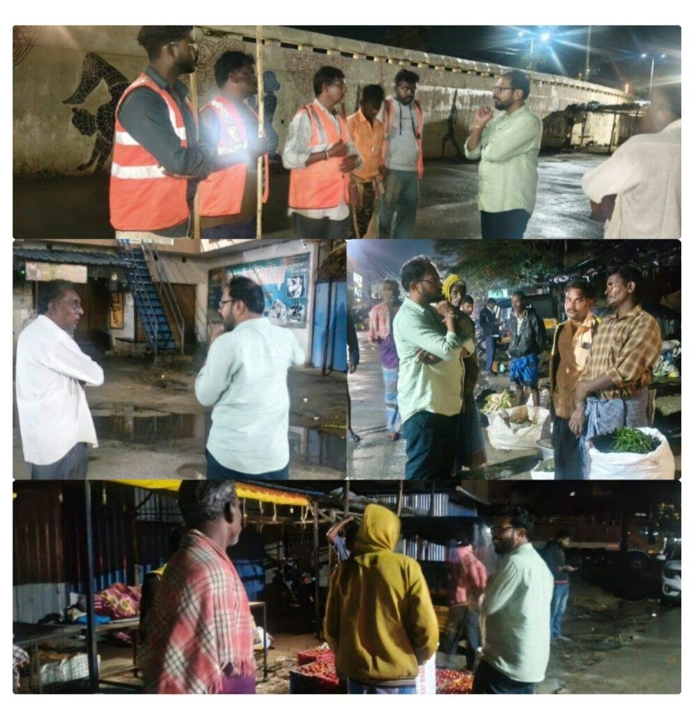కుప్పంలో అర్ధరాత్రి చంద్రబాబు కార్యదర్శి ఆఖస్మిక పరిశీలనలు