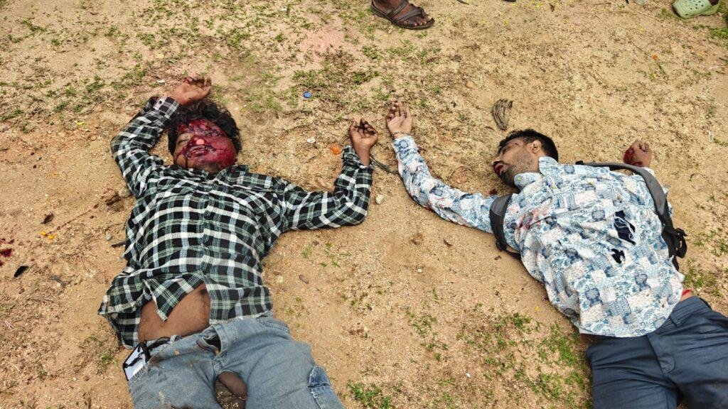 చౌడేపల్లిలో విషాదం  రోడ్డు ప్రమాదంలో ఇద్దరు మృతి