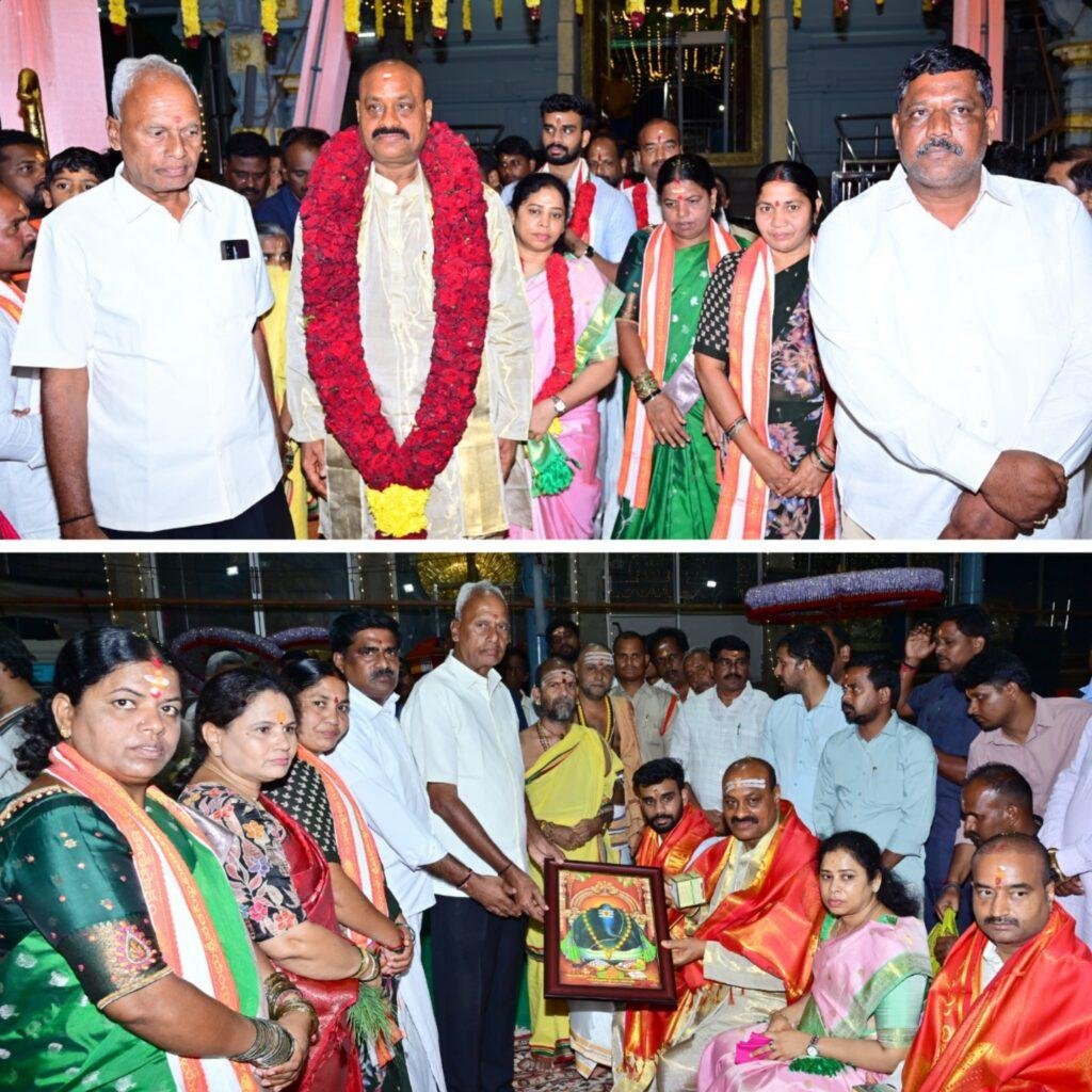 కాణిపాకం వరసిద్ధిని సేవలో రాష్ట్ర వ్యవసాయ శాఖమంత్రిఅచ్చంనాయుడు