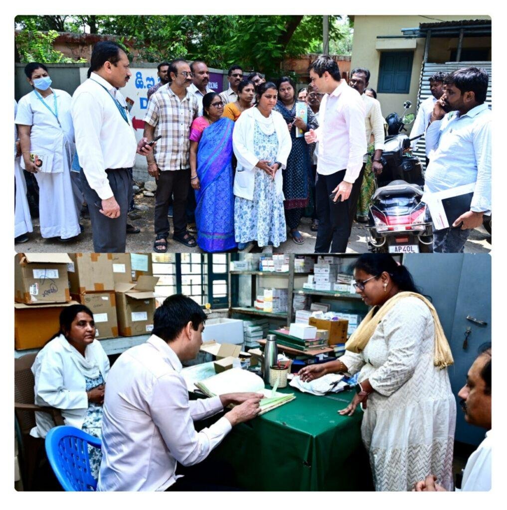 చిత్తూరు ప్రభుత్వ ఆసుపత్రిని ఆకస్మిక తనిఖీ కలెక్టర్ సుమిత్ కుమార్
